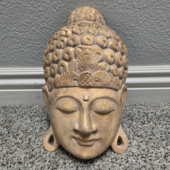 unbranded Other - Buddha Head Wall Hanging Decor Spiritual Home Accent Made‎ in Indonesia